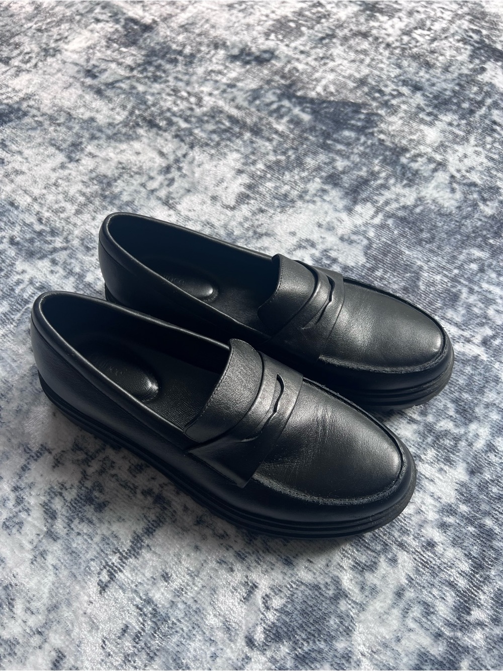 Quince Black Platform Penny Loafers Women Size 9 - Picture 13 of 14